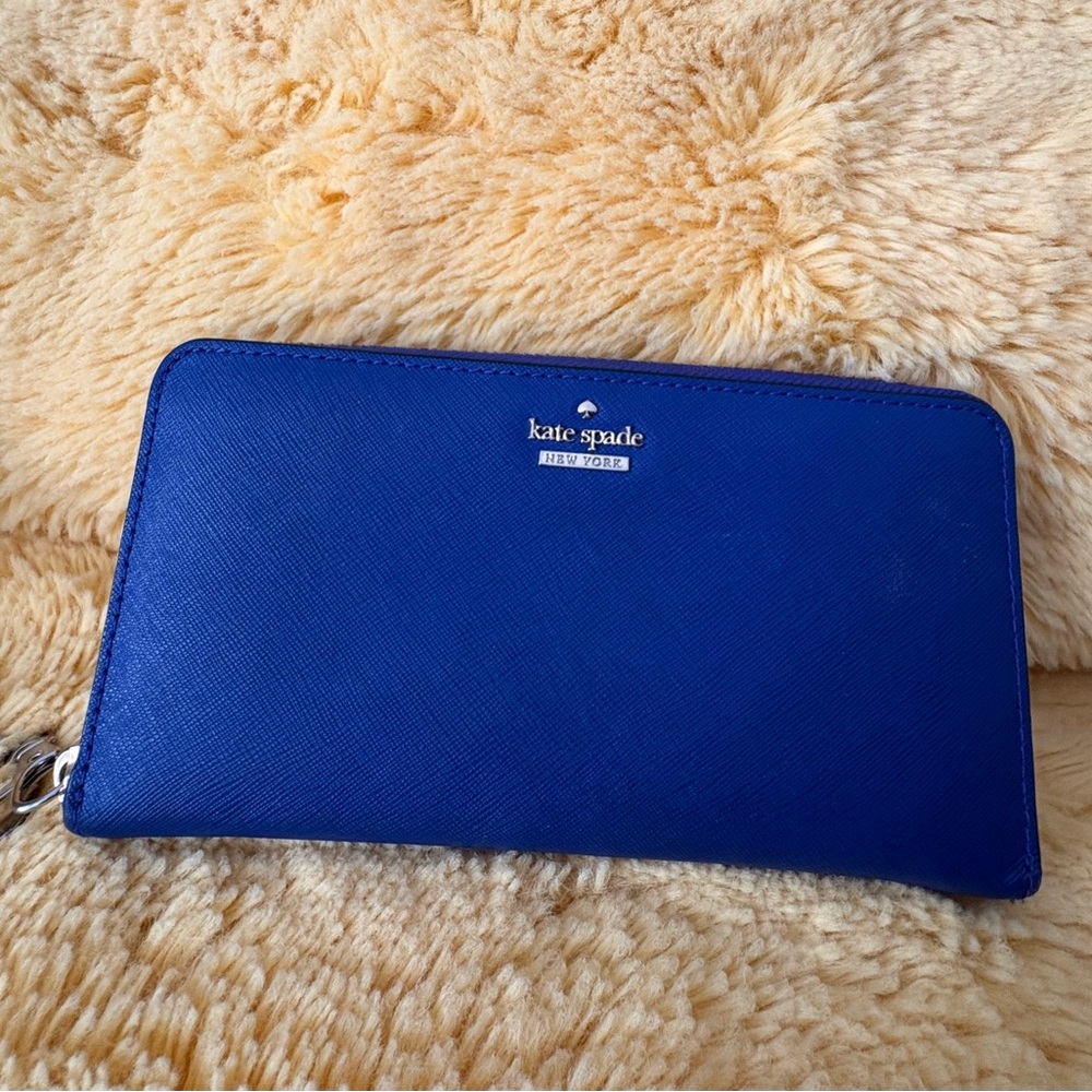 Kate Spade Royal Blue Zip Wallet